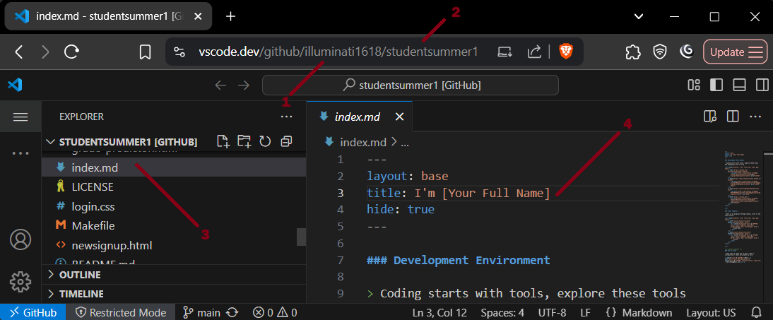 vscode.dev Website